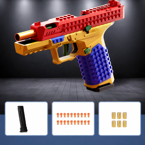 Pistolet zestaw: magazynek + 20 strzałek + 6 łusek