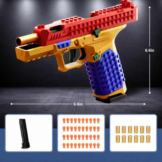 Pistolet zestaw: magazynek + 40 strzałek + 12 łusek