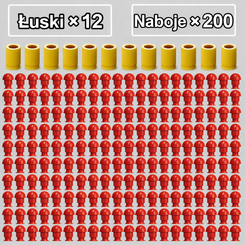 Zestaw: 12 łusek + 200 strzałek